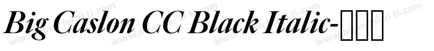 Big Caslon CC Black Italic字体转换